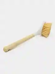 Щетка для мытья посуды с длинной деревянной ручкой