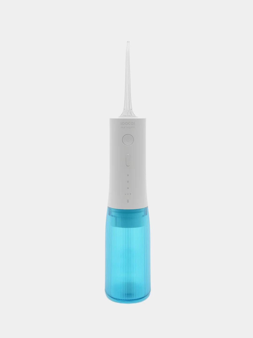 Голубой ирригатор для полости рта Soocas W3 Pro (Blue), портативный, 4 насадки, 3 режима, 240 мл