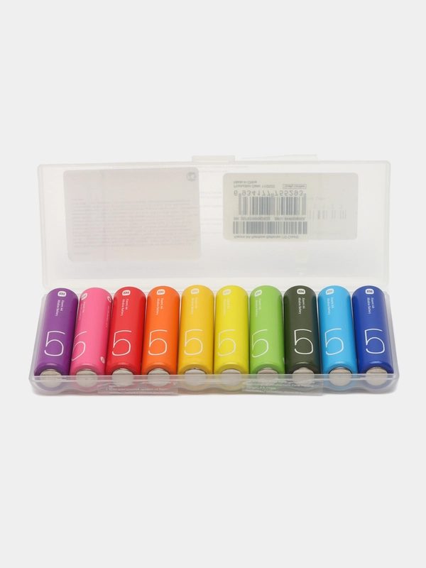 Батарейки алкалиновые Xiaomi ZMI Rainbow, AA пальчиковые и AAА мизинчиковые, 10 штук