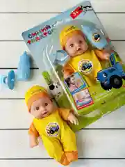 Игрушка для малышей Пупс Кукла для купания одежда кукольная соска пупсик Синий трактор