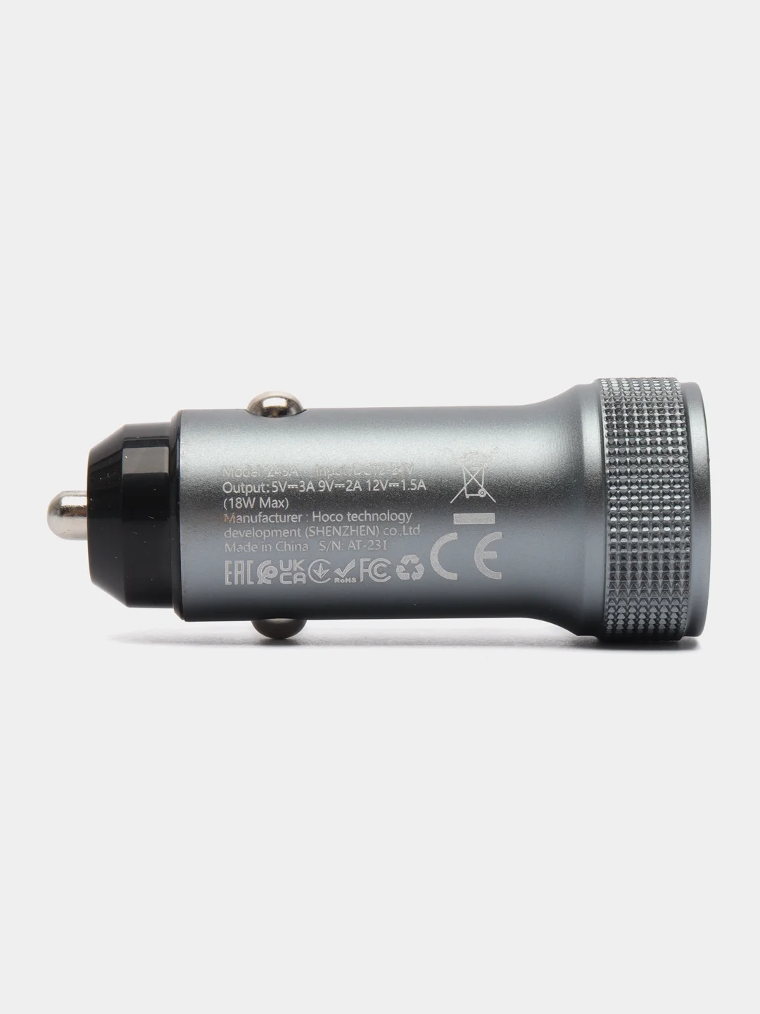 Черный автомобильное зарядное устройство Hoco Z49A 1USB QC3.0 черное  с 2 USB