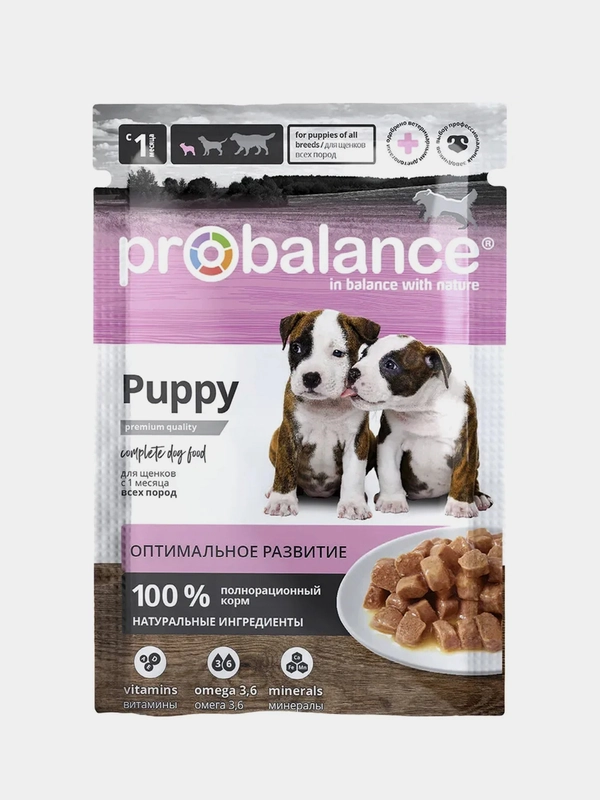 Корм влажный для щенков ProBalance Puppy Immuno Protection, 28 штук по 85 г
