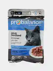 Корм влажный ProBalance Sterilized, для стерилизованных кошек, 28 штук по 85 г