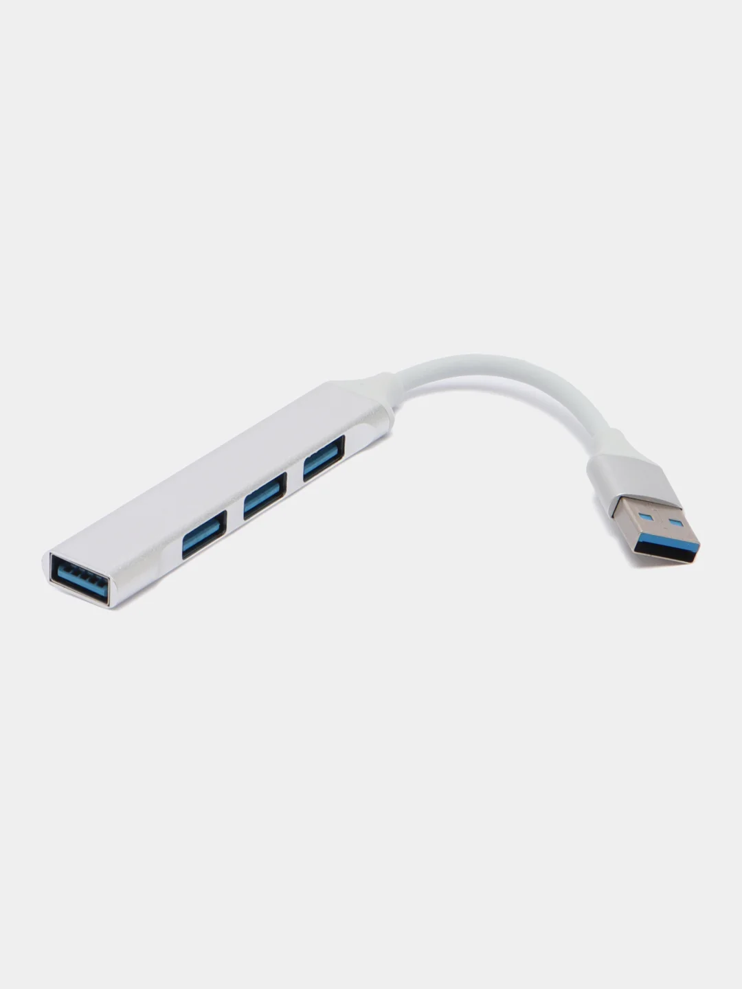 Серебряный usb HUB 3.0 на 4 порта, Разветвитель Type-C HUB 3.0, концентратор, юсб хаб