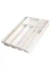 Белый лоток для столовых приборов Cosmoplast 9-ти местный, 40х30х6,5 см, пластик