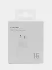 Белый блок питания для iPhone 15 / 15 Plus / 15 Pro / 15 Pro Max, 35W, Type-C, быстрая зарядка