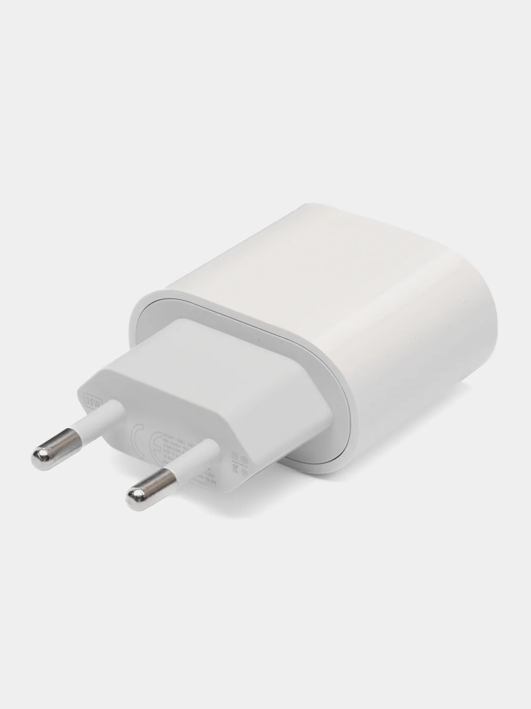 Белый блок питания для iPhone 15 / 15 Plus / 15 Pro / 15 Pro Max, 35W, Type-C, быстрая зарядка