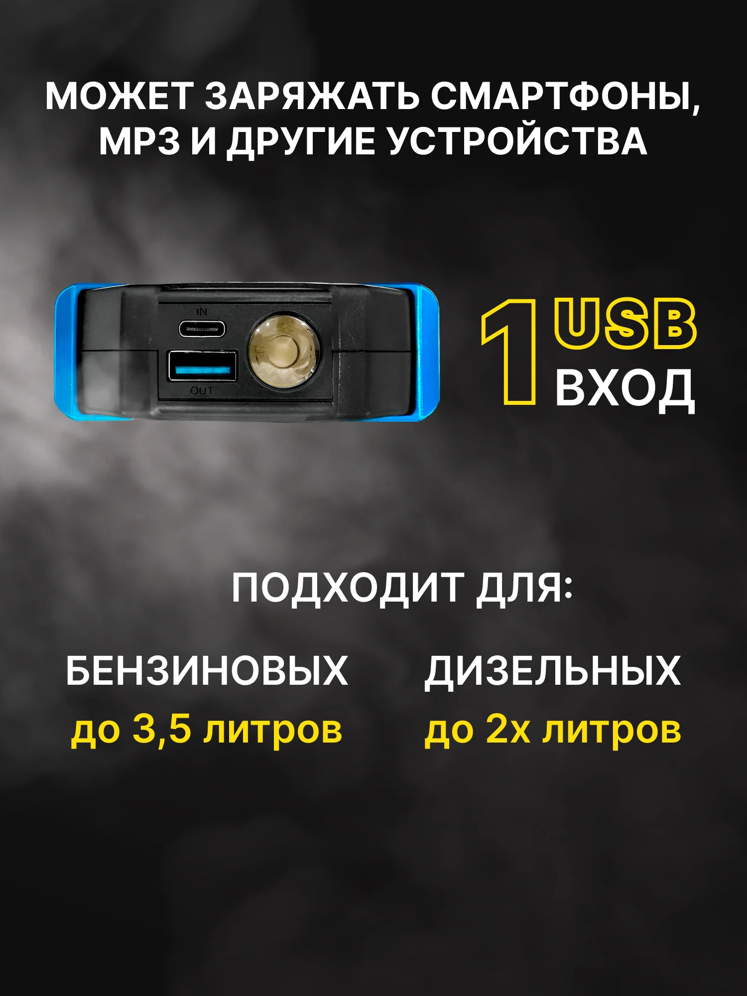 Красный пусковое зарядное устройство для автомобиля - 20 000 мАч, Jump Starter, бустер