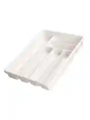Белый лоток для столовых приборов Cosmoplast, 6 отделений