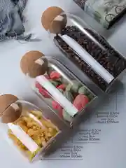Набор стеклянных банок для сыпучих продуктов, 3 шт