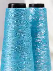 Голубой пряжа с люрексом для вязания OnlyWe Alluring Shine 50 гр, 1500 метров