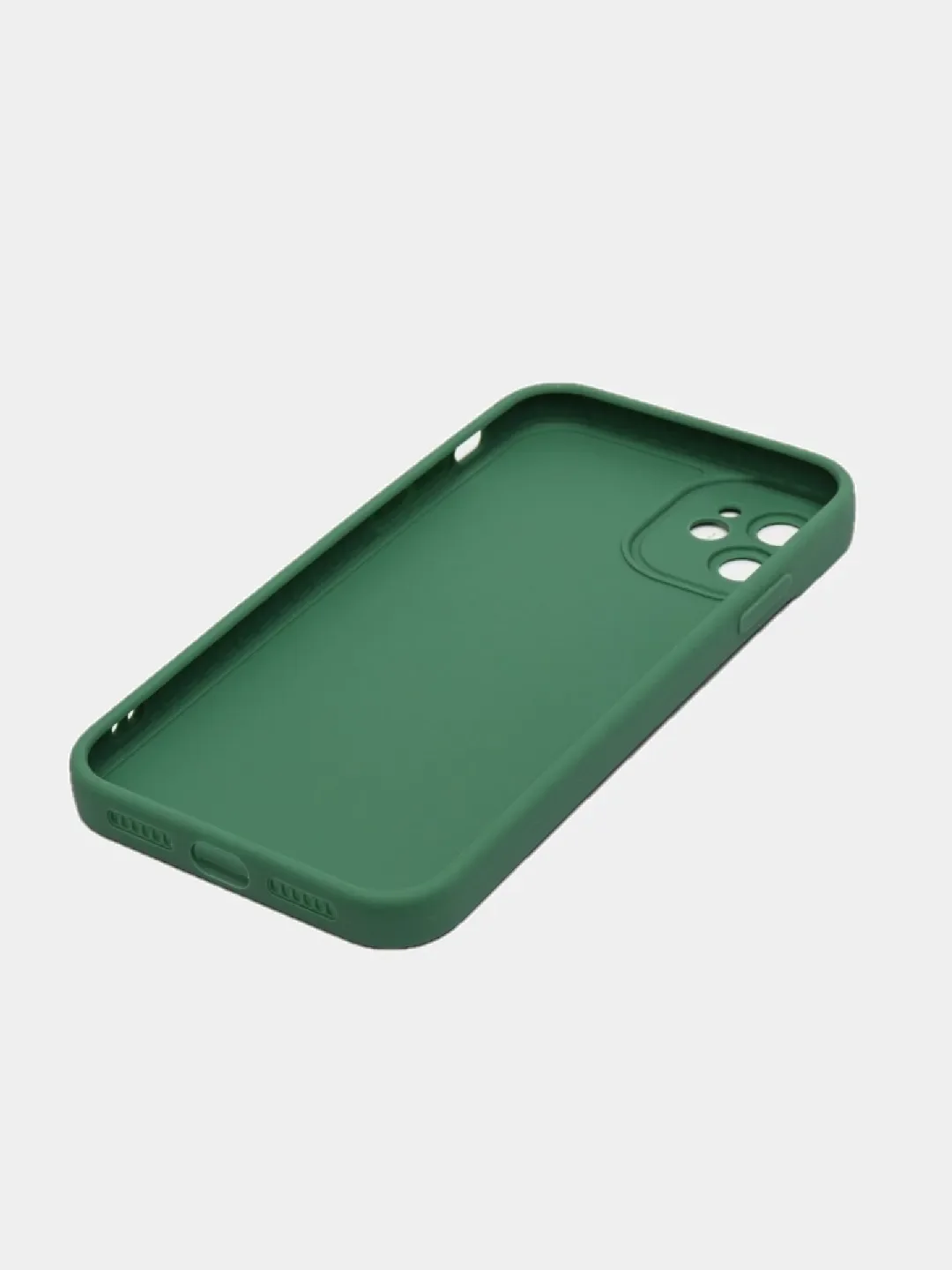 Зеленый чехол силиконовый мягкий для iPhone XR / 11 / 12 / 13 / 14 / 15 / 15Pro / 15 Pro Max