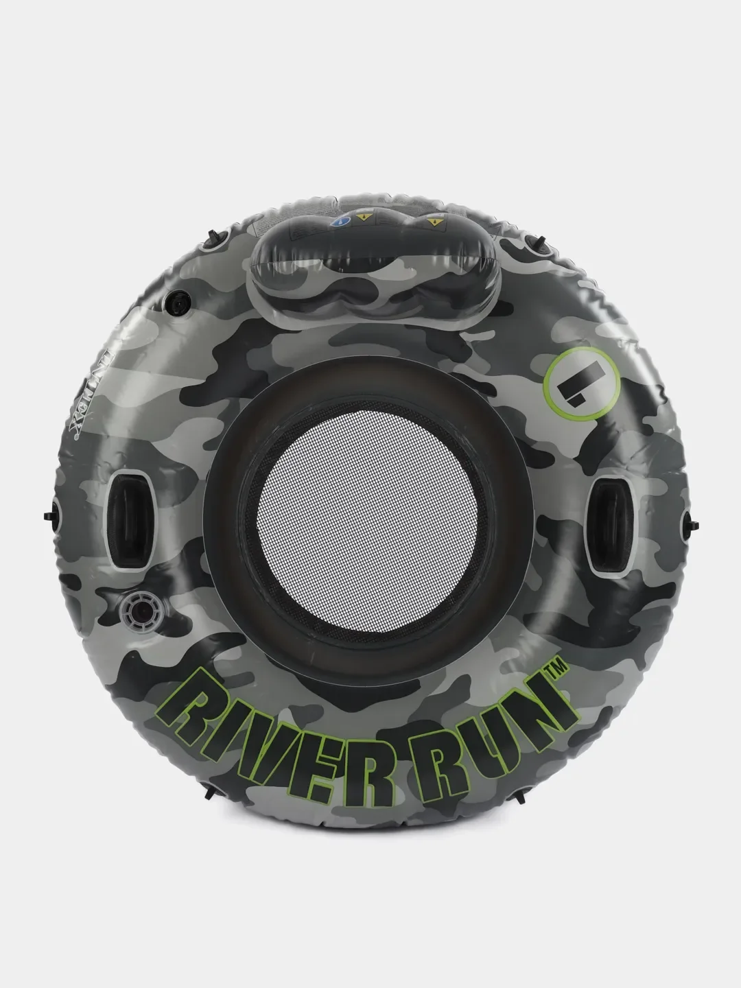 Бирюзовый надувной круг-кресло 135см "River Run 1" с ручками, до 100кг