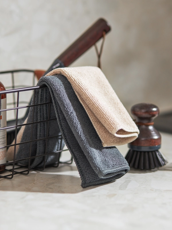 Салфетка из микрофибры 30х30 см Cozy Clean тряпка впитывающая для уборки, набор из 3 шт