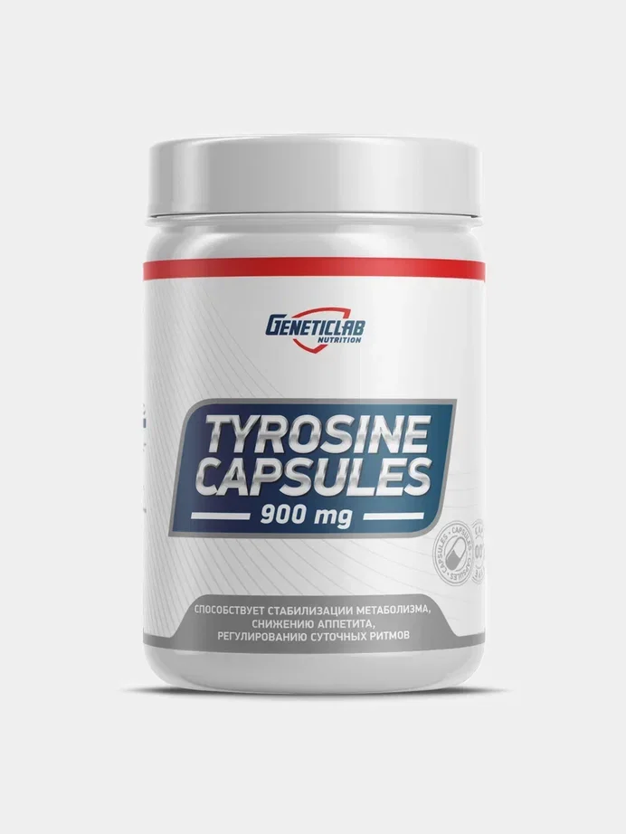 Аминокислота Л-тирозин GeneticLab Nutrition, 60 капсул
