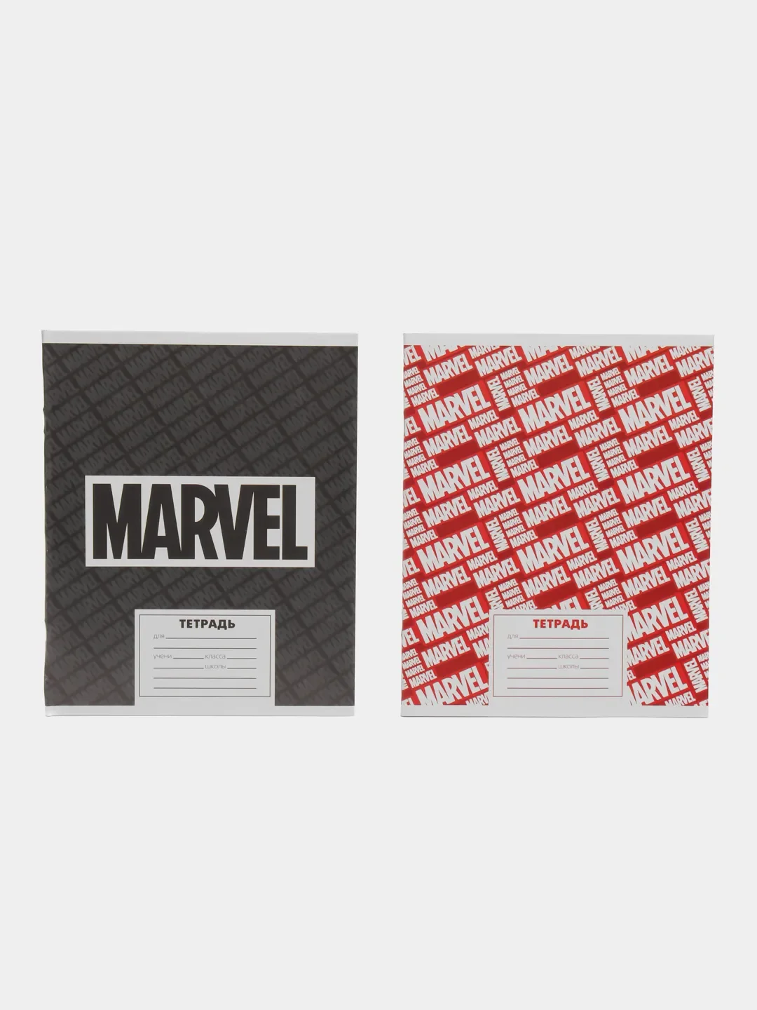 Белый тетрадь школьная Marvel и другие,48 / 24 / 12 листа, в линейку / в клетку, набор 4/5 штуки