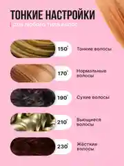 Черный выпрямитель для волос, плойка, утюжок, мультистайлер, стайлер, 5 режимов, LED-дисплей