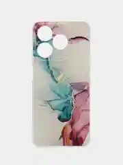 Ледяной силиконовый чехол на Realme C63 / Реалми C63 прозрачный, с принтом, защита камеры