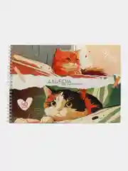 Альбом для рисования Brauberg Anime Cats, 107024, в школу А4 40 листов на спирали
