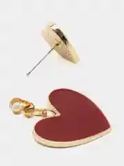 Красный серьги женские сердечки