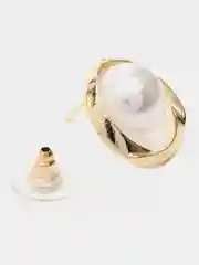 Бронзовый серьги женские с жемчугом