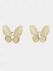 Белый серьги "Бабочки", бижутерия, женские
