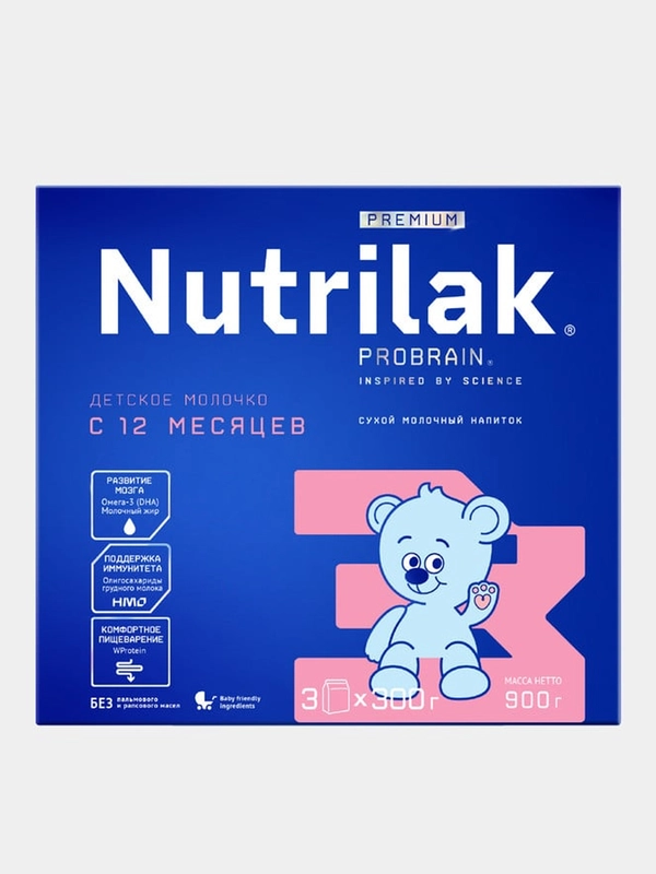 Смесь сухая детское молочко Nutrilak Premium 3, с 12 месяцев, 900 г