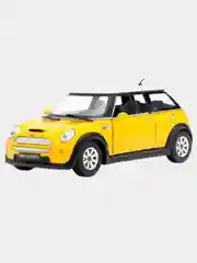 Желтый машинка металлическая инерционная Mini Cooper S KT5059 1:28 KINSMART