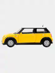 Желтый машинка металлическая инерционная Mini Cooper S KT5059 1:28 KINSMART