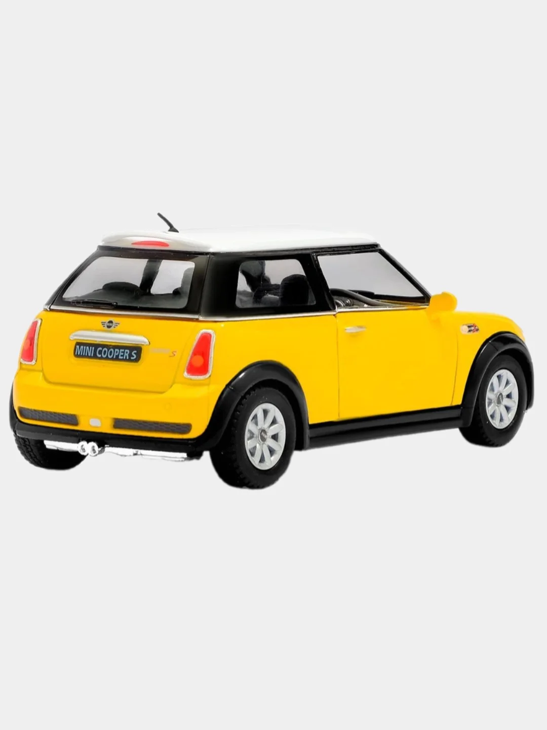 Желтый машинка металлическая инерционная Mini Cooper S KT5059 1:28 KINSMART