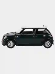 Тёмно-зелёный машинка металлическая инерционная Mini Cooper S KT5059 1:28 KINSMART