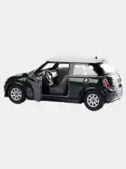 Тёмно-зелёный машинка металлическая инерционная Mini Cooper S KT5059 1:28 KINSMART