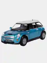 Синий машинка металлическая инерционная Mini Cooper S KT5059 1:28 KINSMART