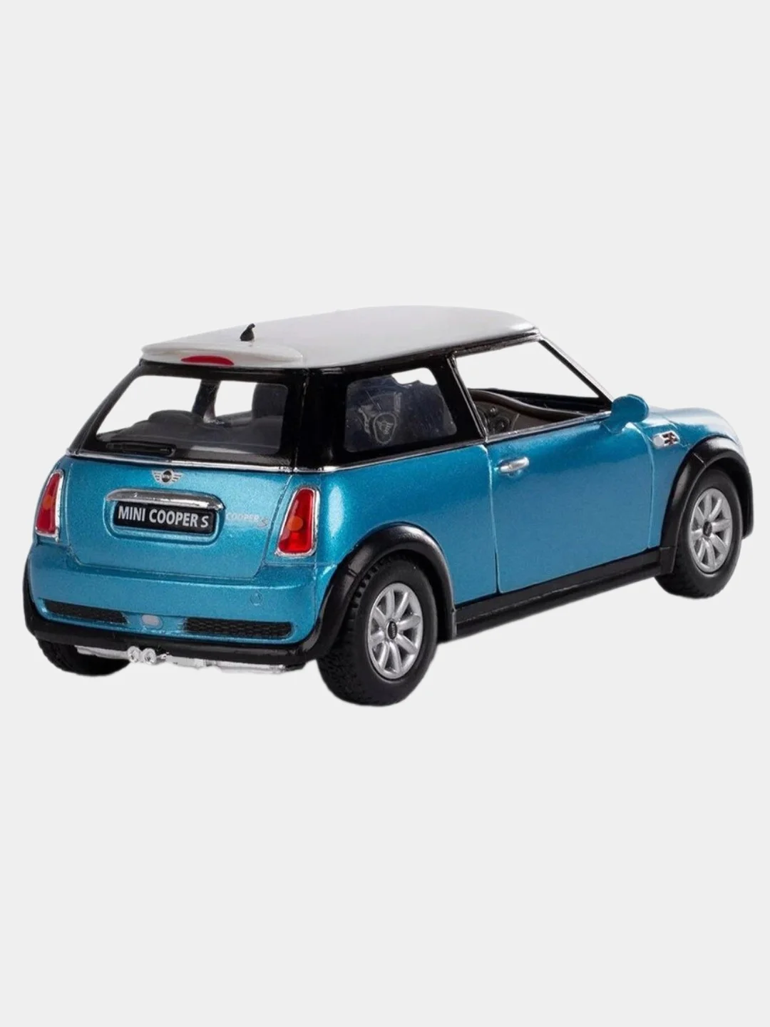 Синий машинка металлическая инерционная Mini Cooper S KT5059 1:28 KINSMART