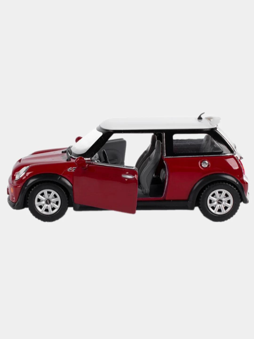 Бордовый машинка металлическая инерционная Mini Cooper S KT5059 1:28 KINSMART