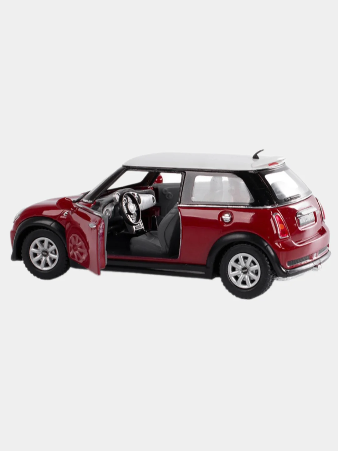 Бордовый машинка металлическая инерционная Mini Cooper S KT5059 1:28 KINSMART