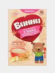 Каша сухая молочная из смеси 3 злаков Винни, с бананом, с 10 мес, 200 г