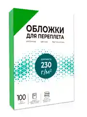 Обложки для переплета картонные Гелеос А4, тиснение под "кожу", зеленые, 100 шт