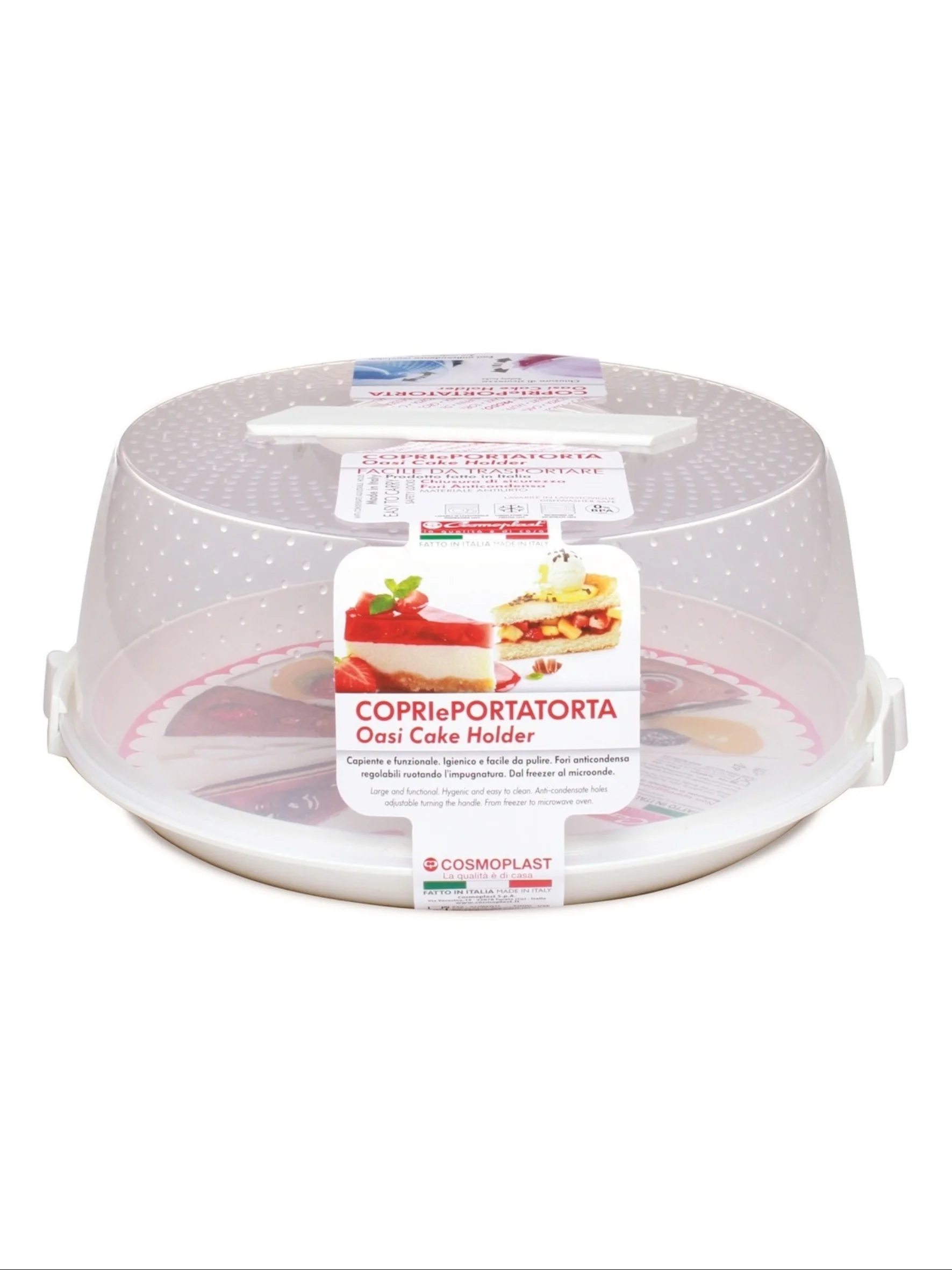 Тортница Cosmoplast "Оазис", диаметр 28 см, пластик