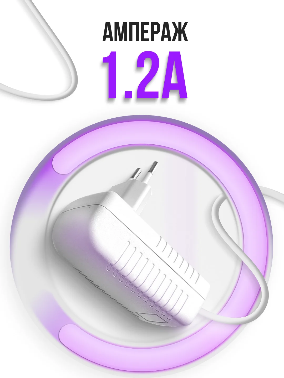 Зарядка белая для Яндекс Станция Алиса Мини 2.0 YNDX-00021 / 00020 15V 1.2A 4.0 x 1.7 мм