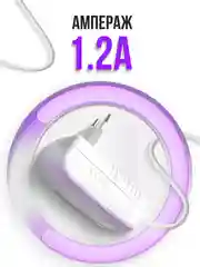 Зарядка белая для Яндекс Станция Алиса Мини 2.0 YNDX-00021 / 00020 15V 1.2A 4.0 x 1.7 мм