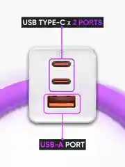 Зарядка белая для Яндекс Станция Лайт / блок 65W+ кабель USB Type-C / Type-C 100W 2 метра