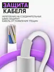 Зарядка белая для Яндекс Станция Лайт / блок 65W+ кабель USB Type-C / Type-C 100W 2 метра