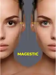 Серый металлик цветные контактные линзы Magestic