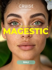 Цветные контактные линзы Magestic, зеленые