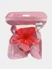 Красный краб для волос цветок, крабик цветок