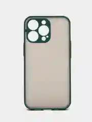 Зеленый чехол на iPhone (айфон) 11/12/X/XS/XR/XS MAX/Mini/13/15 Pro Max/про макс, пластиковый