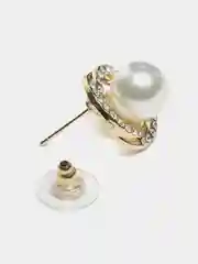 Бронзовый серьги женские с жемчугом