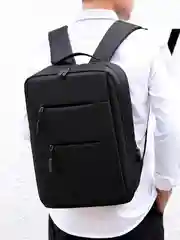 Черный рюкзак мужской, с USB разъемом