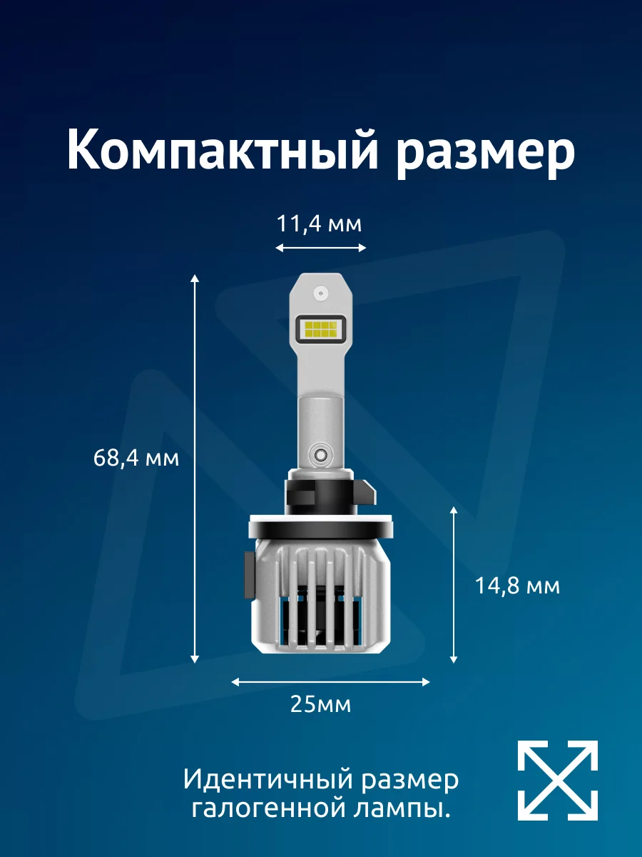 Светодиодные лампы автомобильные iBOX VEGA H27